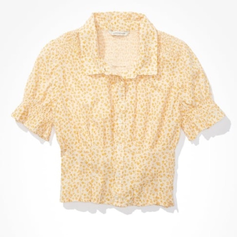 American Eagle short-sleeve floral printed blouse, Size XSmall